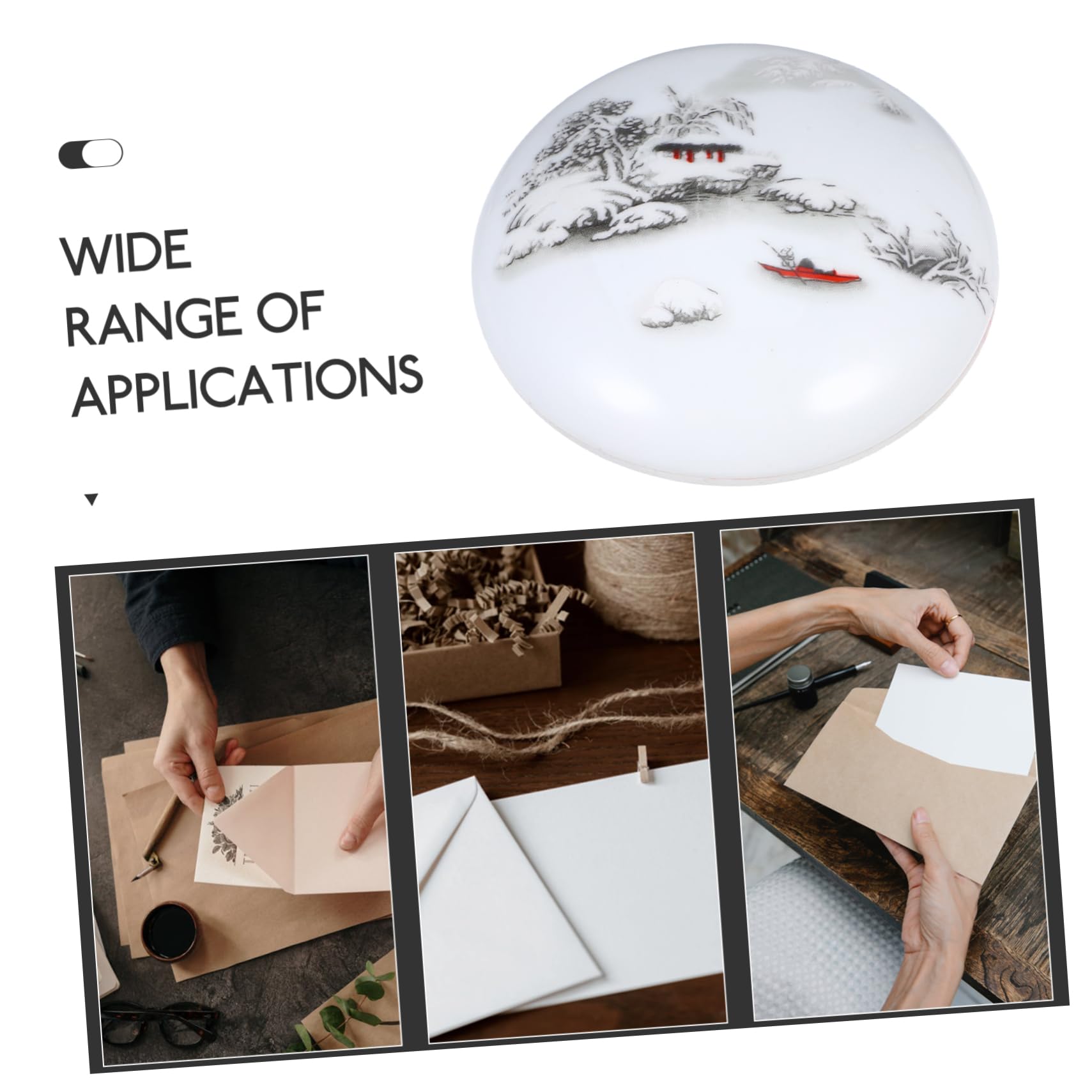 Operitacx 4pièces Trousse Encre pour Chinoise avec Boîte Céramique Tampon Encre Multi-Fonction pour Peinture Et Dessin