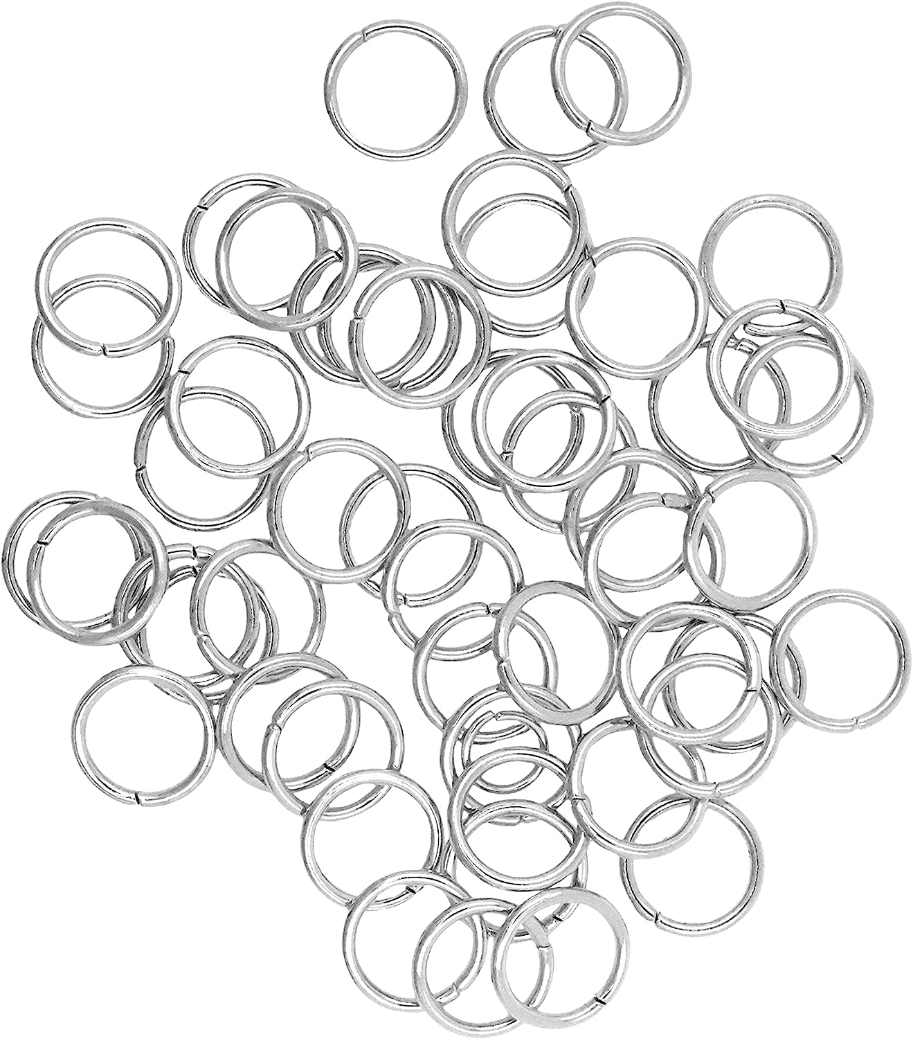 Mandala Crafts Assorted Stainless Steel Jump Rings Jewelry Findings Metal O Rings for Jewelry Making Supplies - 1250 4mm to 10mm Small Open Jump Rings Kit for Necklace Earring