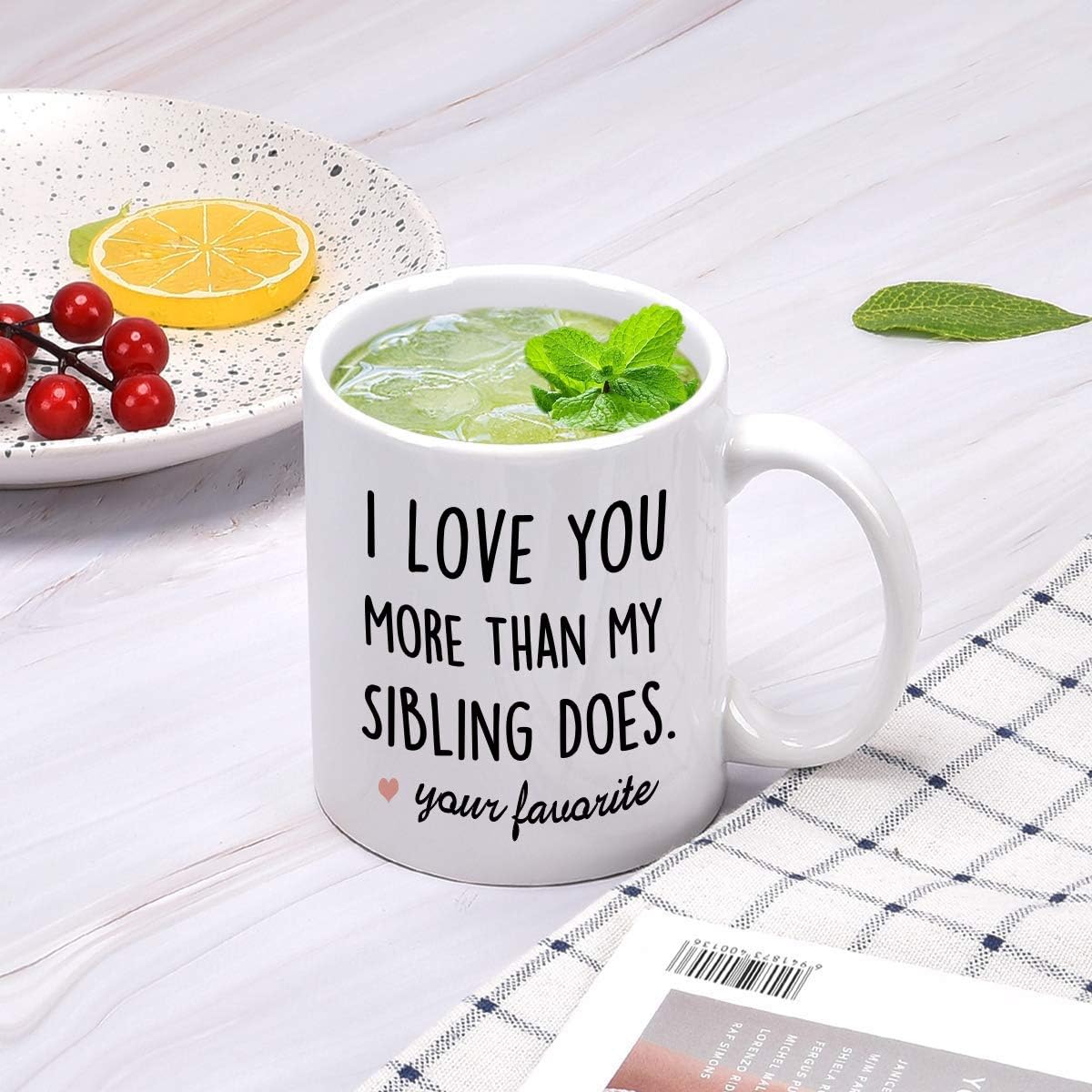 Flash Deals - 80% OFF TRDSEDSW Funny Coffee Mug - I Love You More Than My Sibling Does - Your Favorite Mothers and Fathers Birthday Cups Best Christmas Birthday Gifts for Mom and Dad 11 oz
