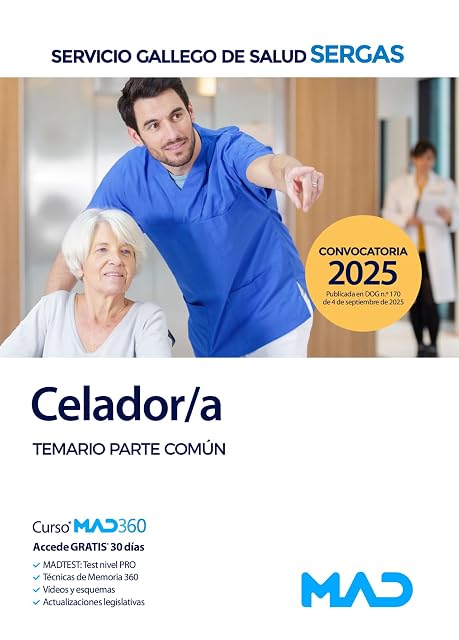 Portada de Celador/a. Temario Parte Común