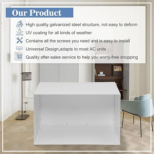 Miniatura 5 de Funda de aire acondicionado a través de la pared, manga de pared de CA de 26 pulgadas, manga de pared PTAC de diseño universal, manga de CA de pared