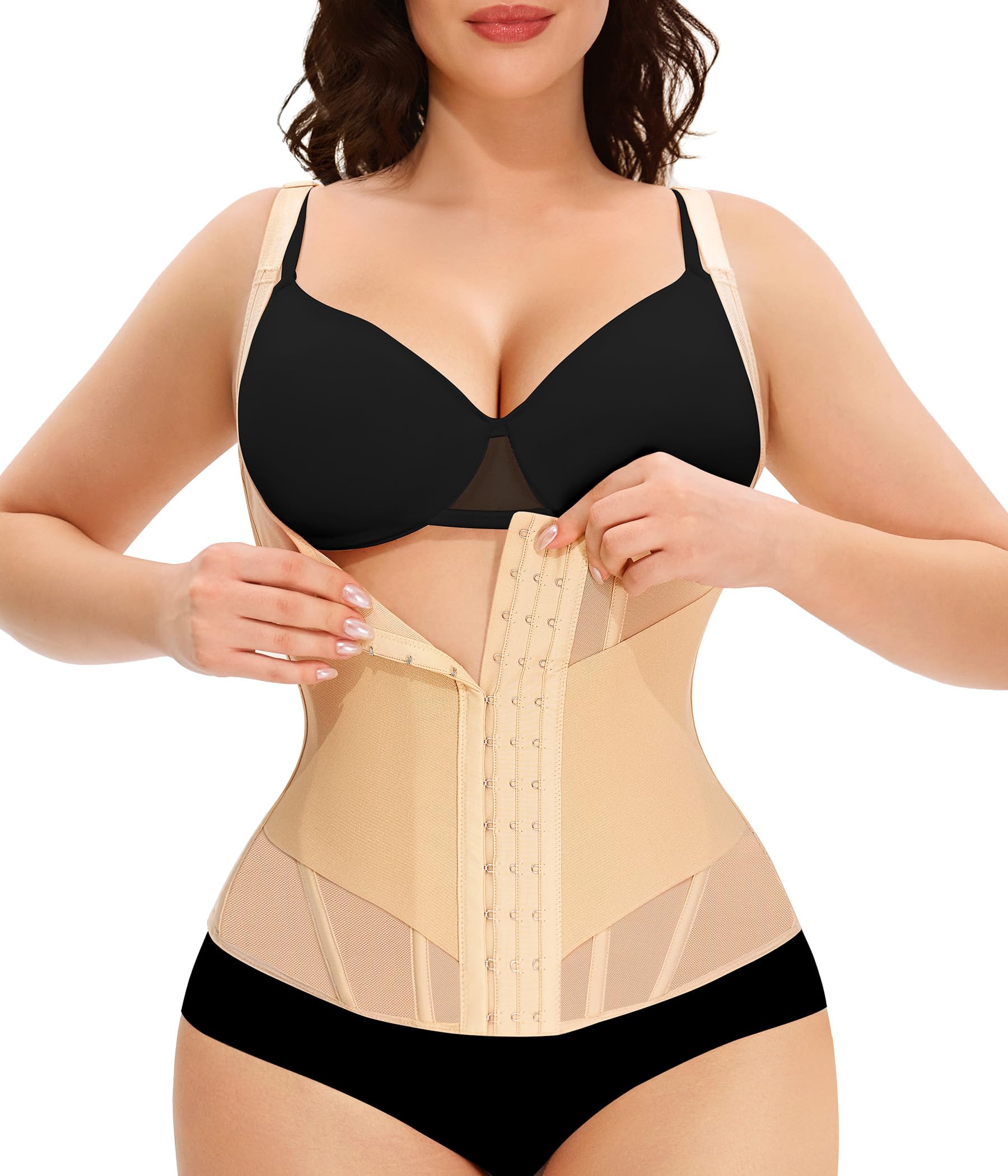 Nebility Femme Gaine Amincissante Ventre Plat Invisible Corset Minceur Waist Trainer Serre Taille Body Gainant Femme Ventre Plat Ceinture Post Accouchement