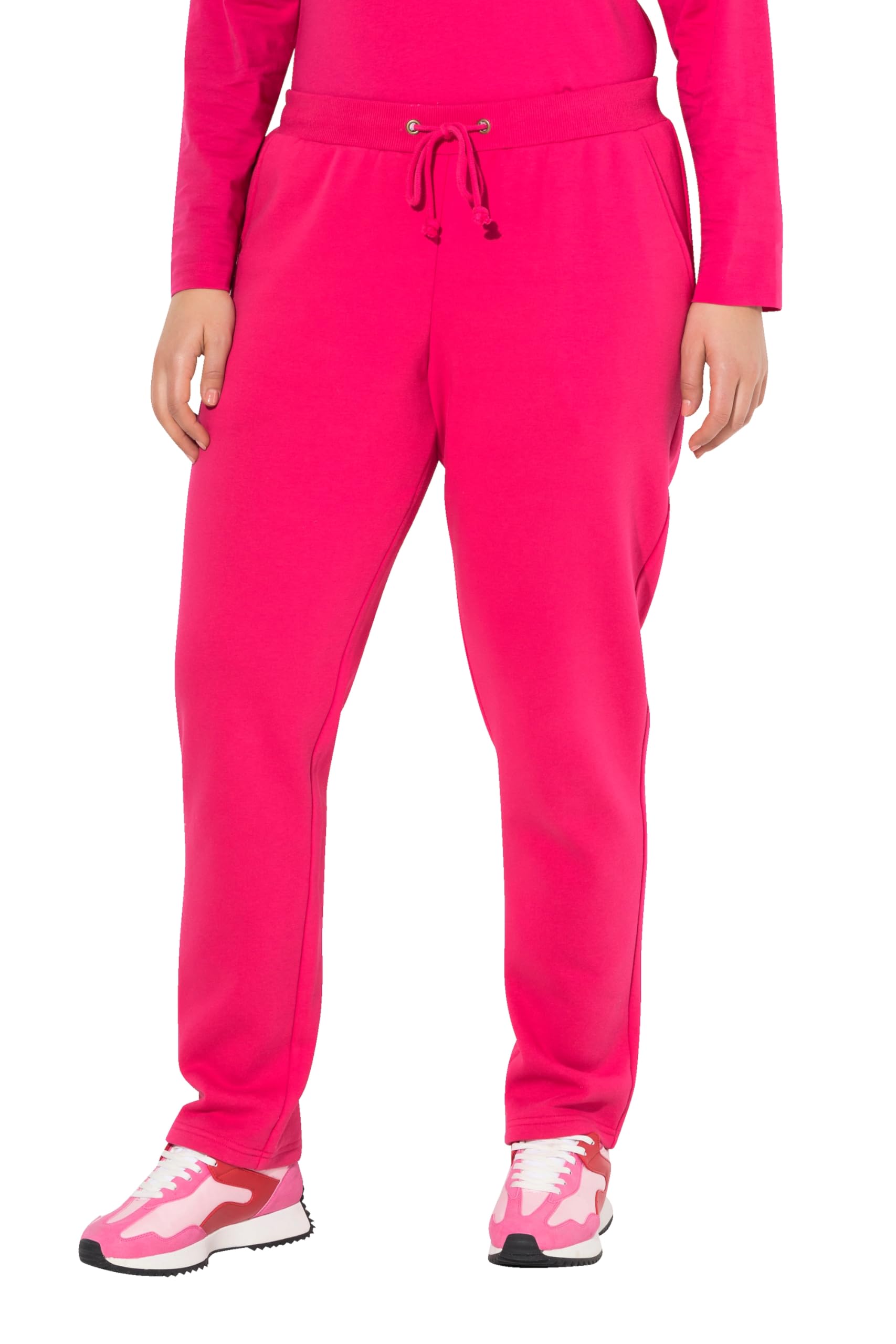 Ulla Popken Damen große Größen Übergrößen Plus Size Sweathose, kuschelweiche Innenseite, Elastikbund 801048