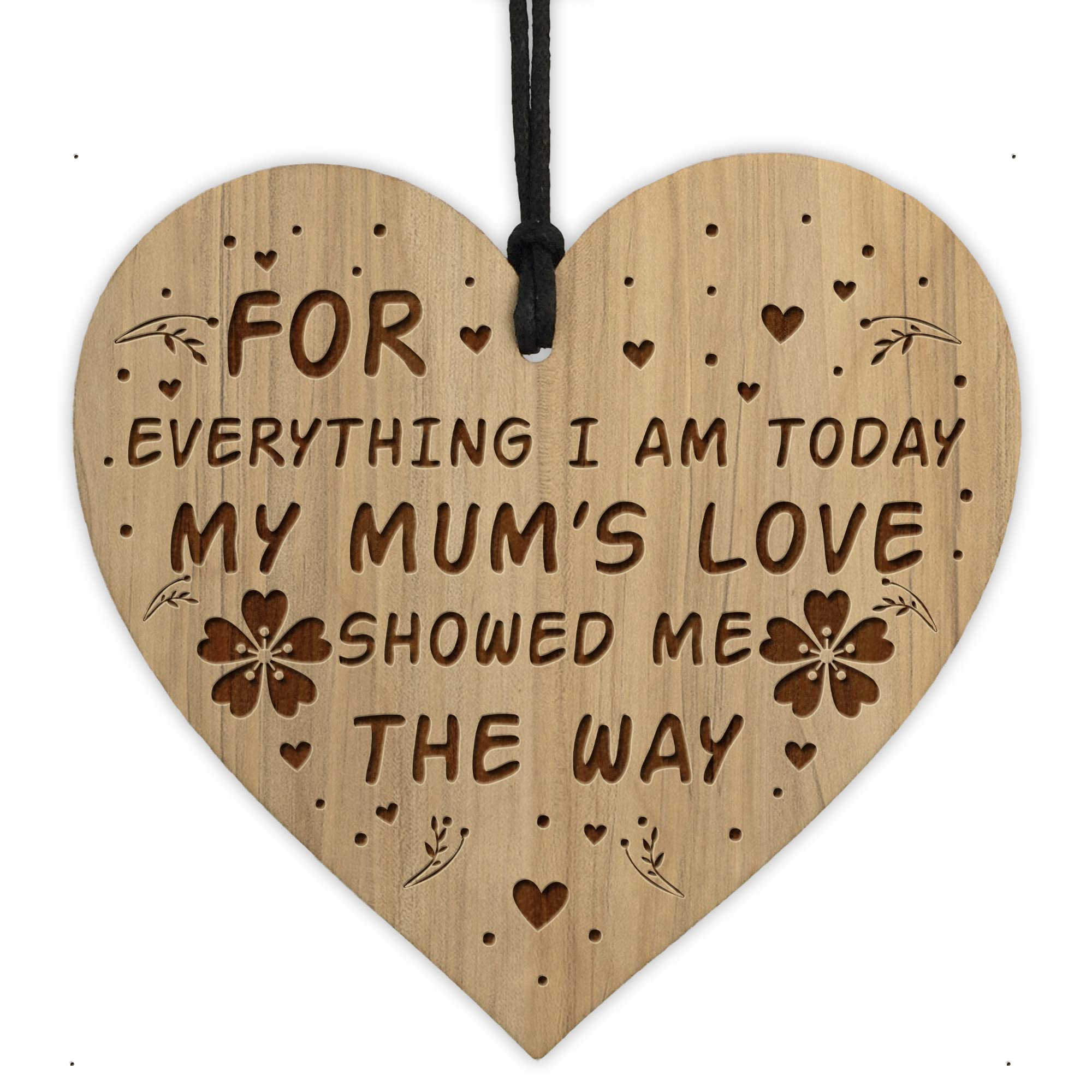 Red Ocean Thank You Gift For Mum Engraved Heart Novelty Mum Gift From Daughter Son Mum Birthday Christmas Gifts