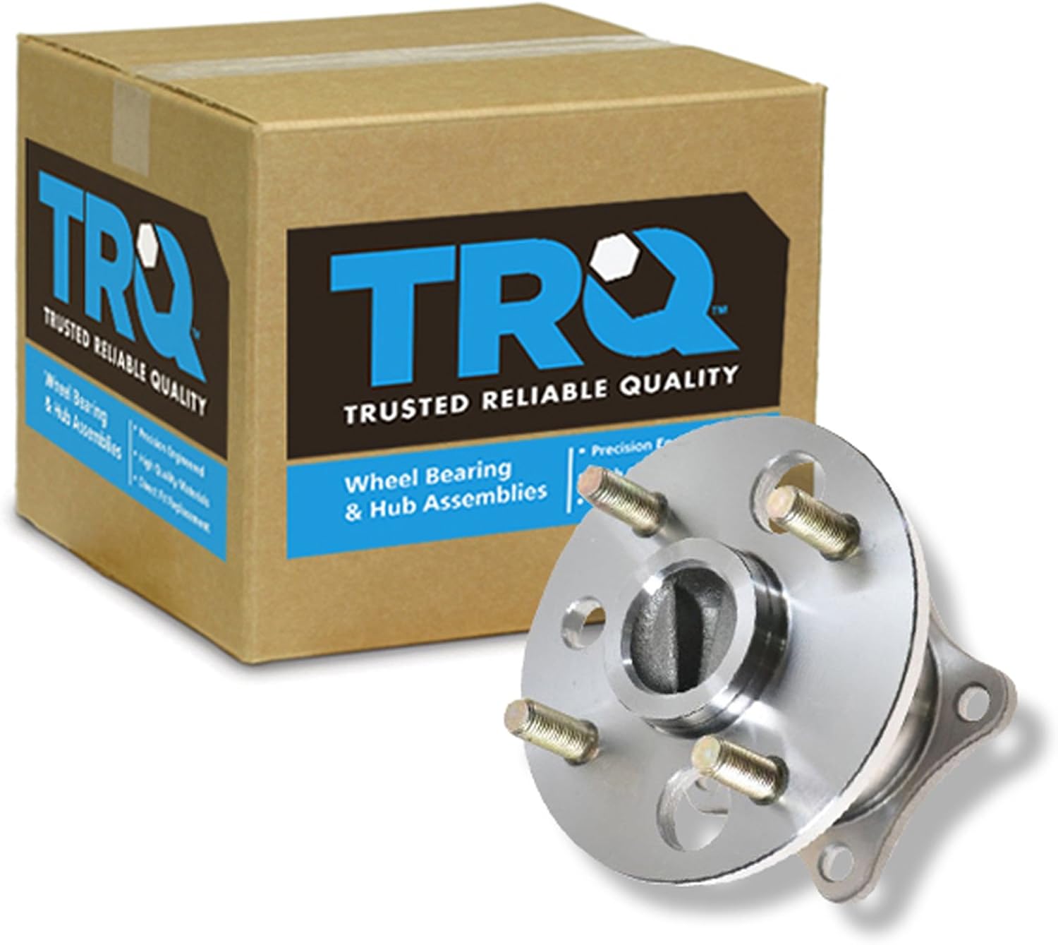 TRQ Rear Wheel Bearing & Hub Assembly with ABS Sensor Compatible with 1998-2002 Chevrolet Prizm 1993-1997 Geo 1993-2002 Toyota Corolla