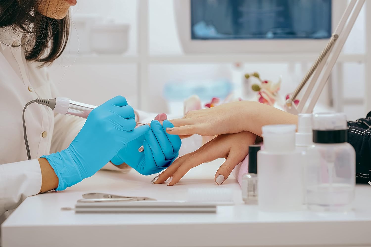 Cranberry USA Cranberry Luxe Nitrile Exam Gloves, Case of 3000, Large, Azure Blue, Lanolin & Vitamin E, 2.5 Mil