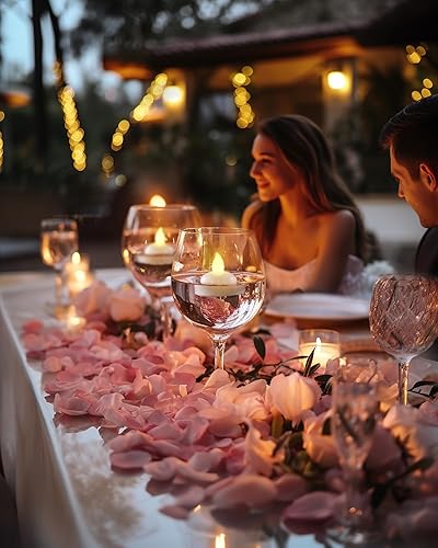 Miniatura 10 de Homemory Paquete de 36 velas flotantes sin llama velas LED blancas cálidas parpadeantes a granel decoración para bodas fiestas centros de mesa