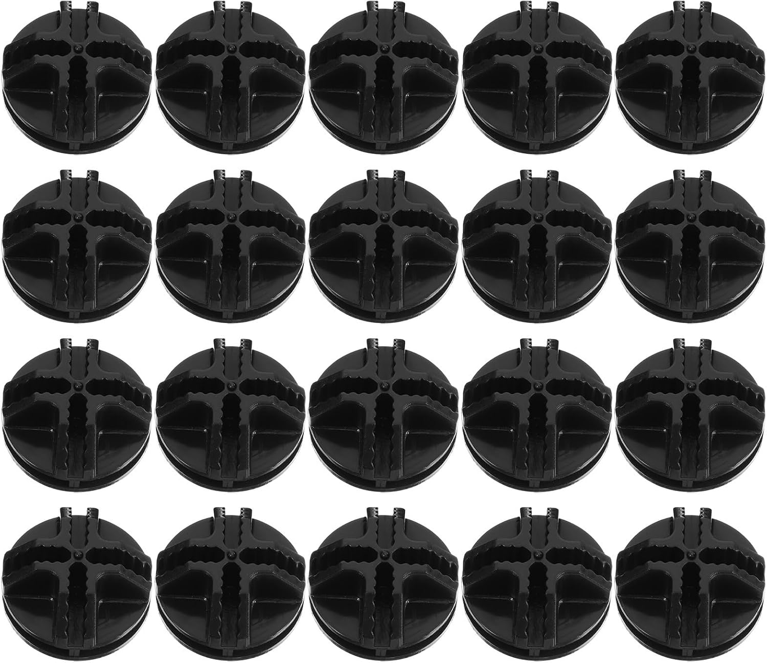 Black Plastic Cube Connectors DIY 80pcs for Wire Shelf Storage Unit