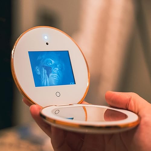 Miniatura 2 de L&L SKIN Espejo UVmagic, diseño de espejo compacto para prueba de protección solar, espejo de maquillaje de viaje con cámara UV para prueba de