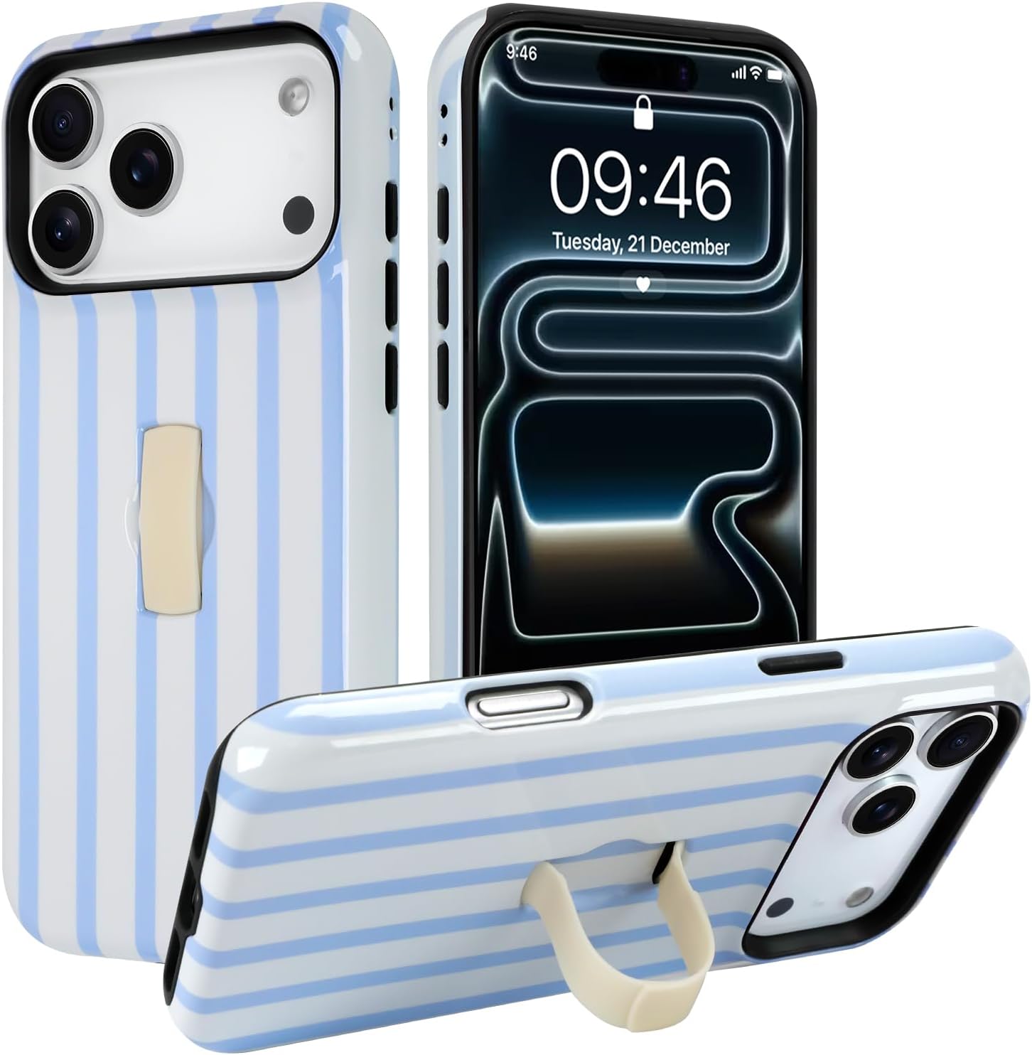 Amazon.com: SOKAD Vertical Stripes Phone Case for iPhone 17 Pro with ...