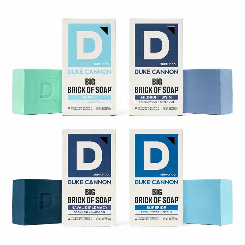 Sabonete em barra Duke Cannon Supply Co com 4 fragrâncias, 1,13 kg, pacote com 4