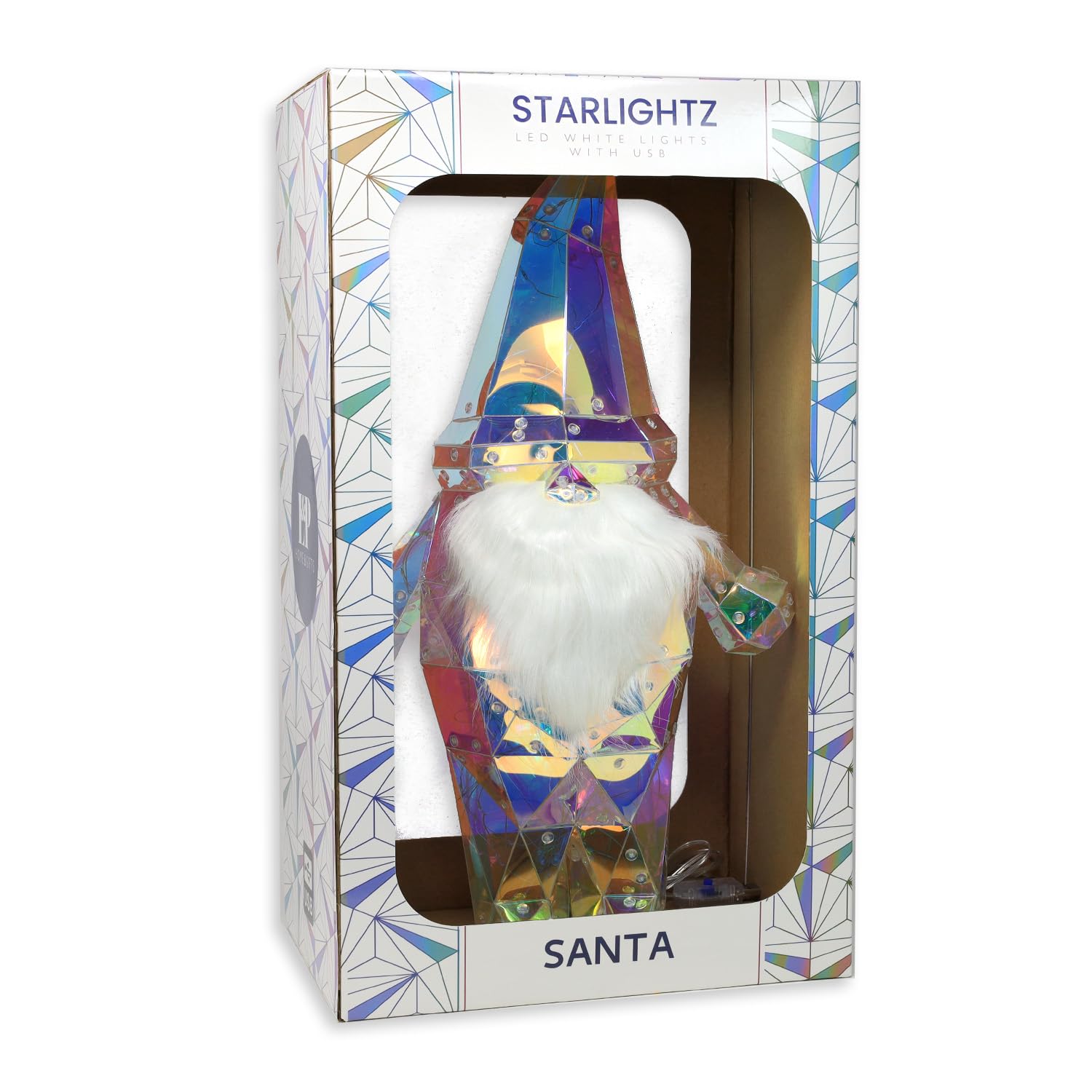 Night Light Holographic Santa Claus Christmas LED Color Changing Starlightz Lamp