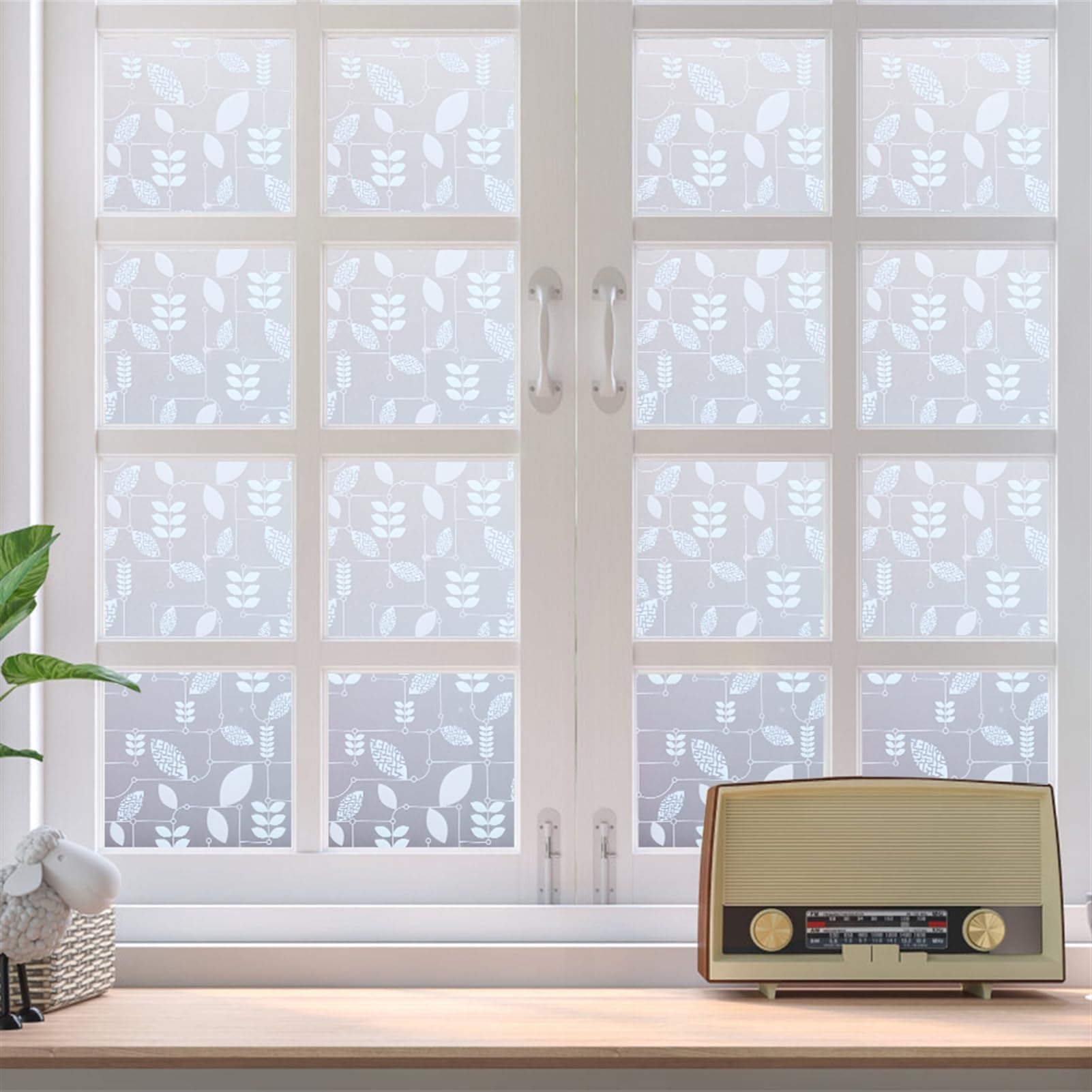 Fensterfolie Blickdicht Mit Blumen-Muster – 60x300 Cm, Selbsthaftend, UV-Schutz, Milchglas-Effekt Für Büro & Zuhause