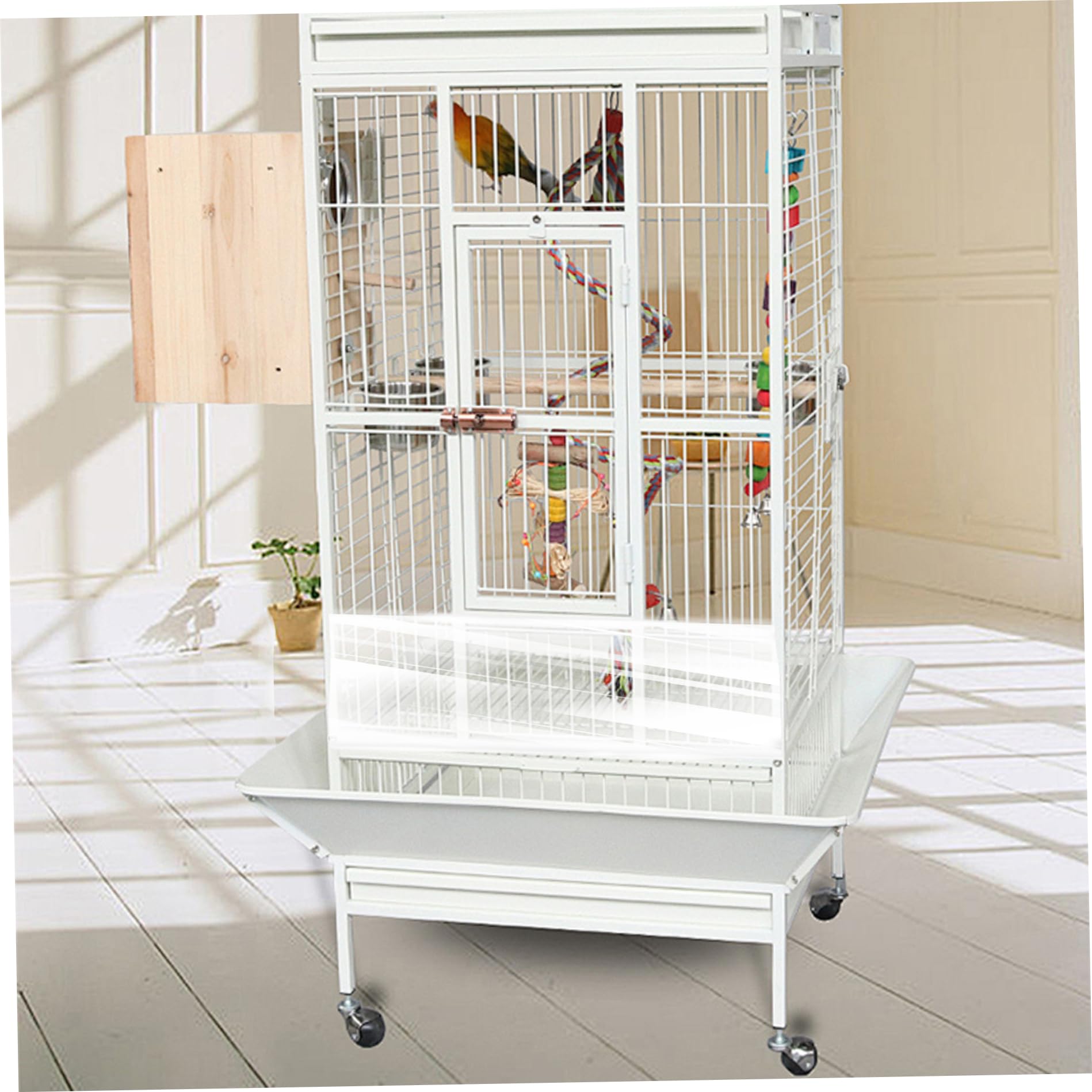 Protector de Receptor de Semillas para Jaula de pájaros Jaula de PVC Transparente antidispersión sin desorden para Loros periquitos y guacamayos 4 Uds.