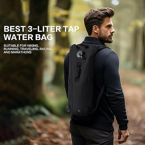 Miniatura 3 de Mochila de hidratación, equipada con bolsas de hidratación de 3 litros, adecuada para mujeres y mochilas de correr para hombres, ciclismo,