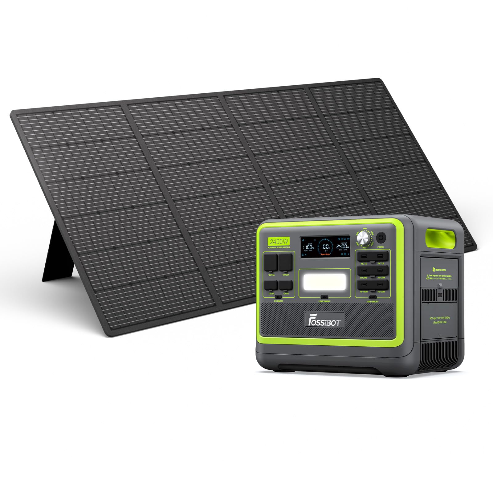 FOSSiBOT F2400 Estación de Energía Portátil, 2048Wh 2400W, Batería LiFePO4, Carga Ultra Rápida en 1.5 Horas, 13 Puertos, UPS, Luz LED, para Camping, Emergencias y Hogar — view 15