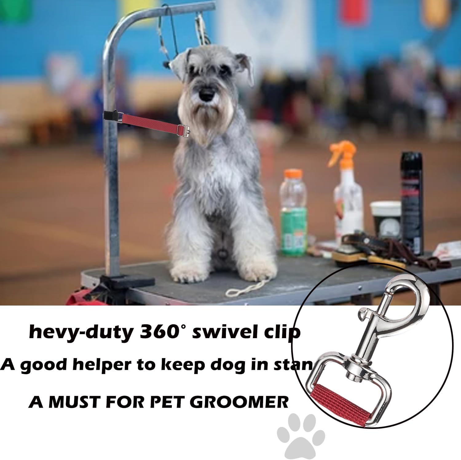 Pet Dog Grooming Table Arm Accessories Dog Grooming Loops for Table Arm Extender Adjustable Extension Loop Bathing Restraint Leash for Small & Medium Dogs (Red & Green) image 3