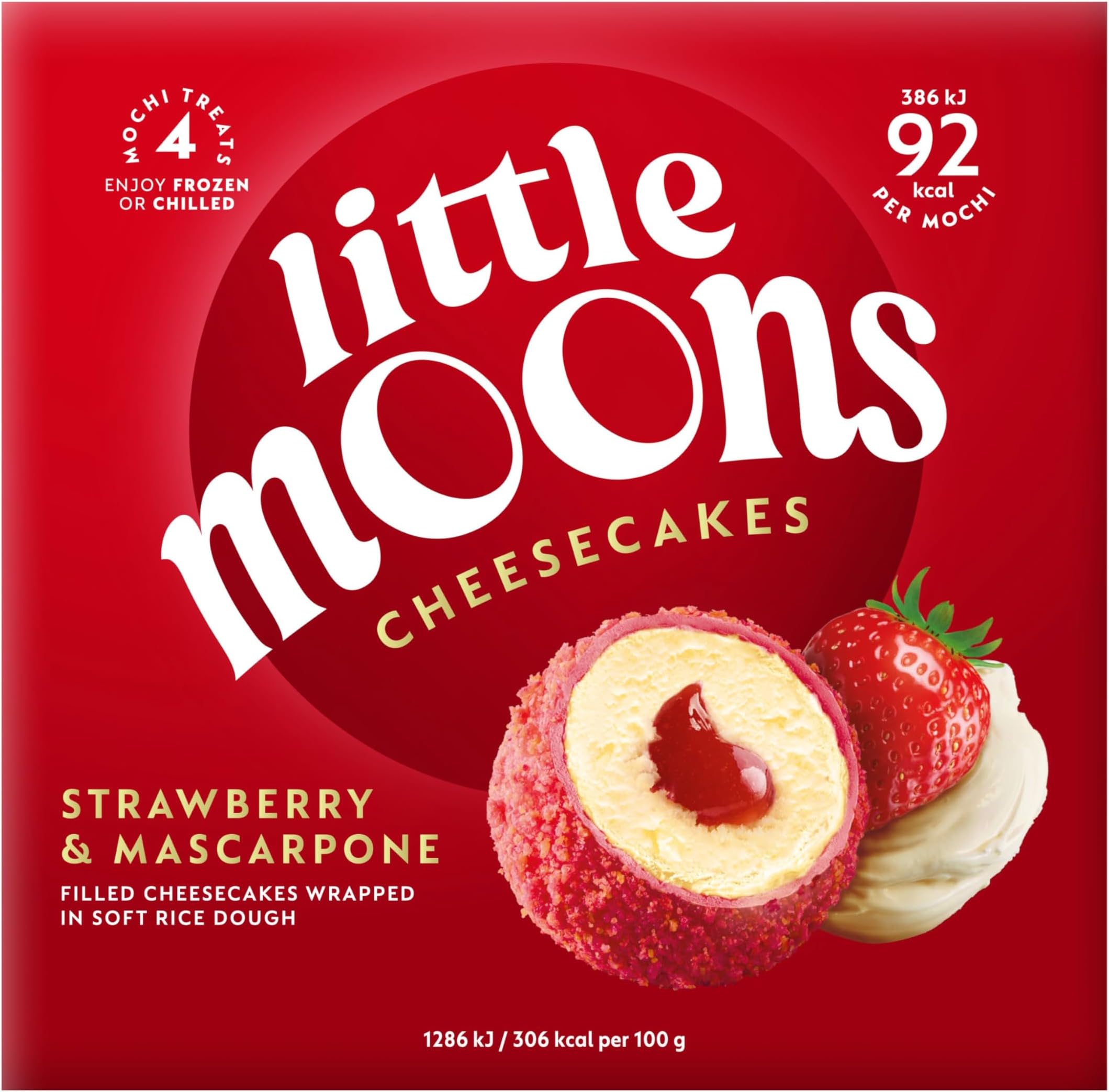 Little Moons Strawberry & Mascarpone Cheesecakes 4 x 30g (120g)