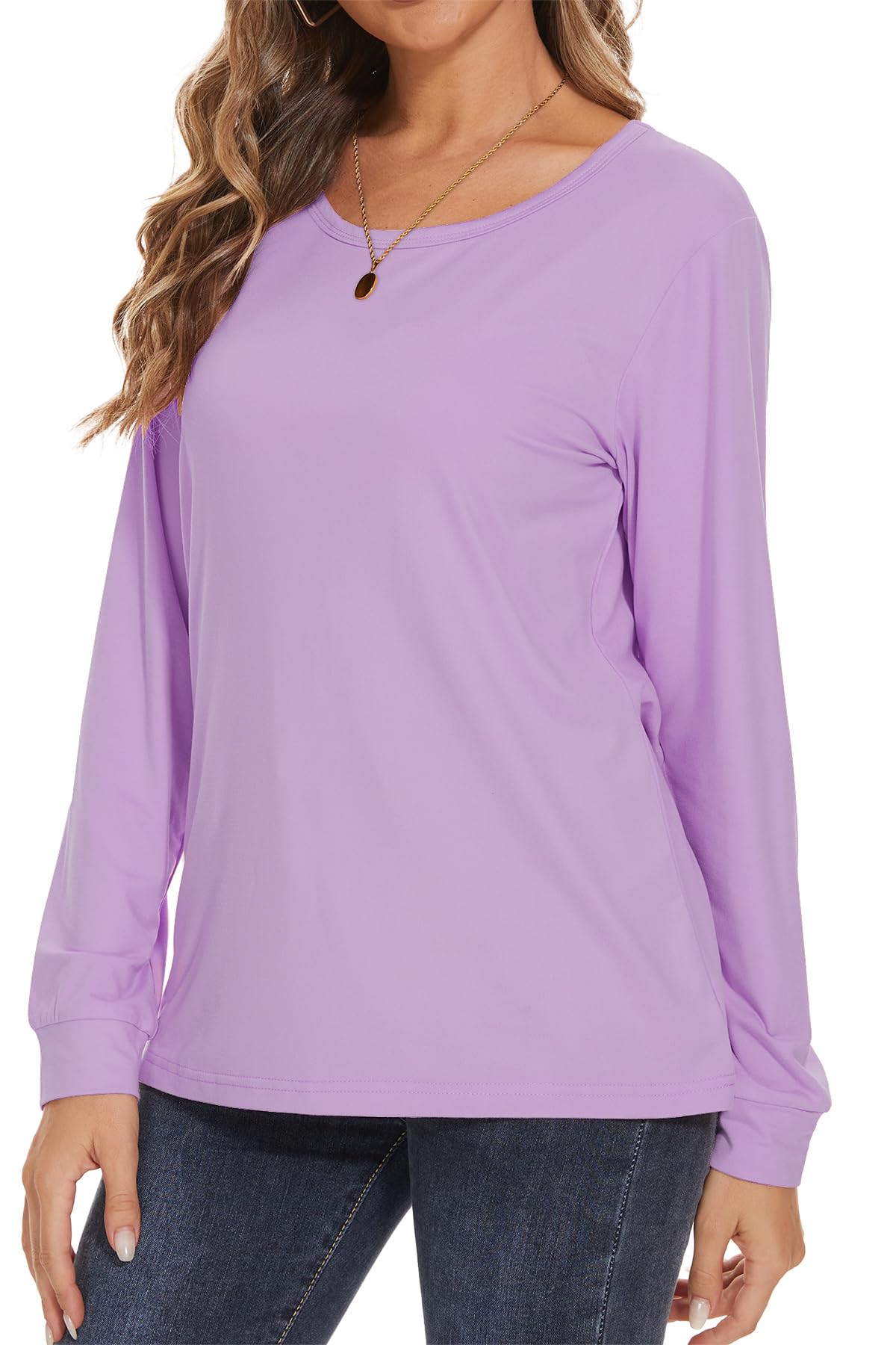 SMENGLadies Thermal Tops Long Sleeve Plain Women's Shirts