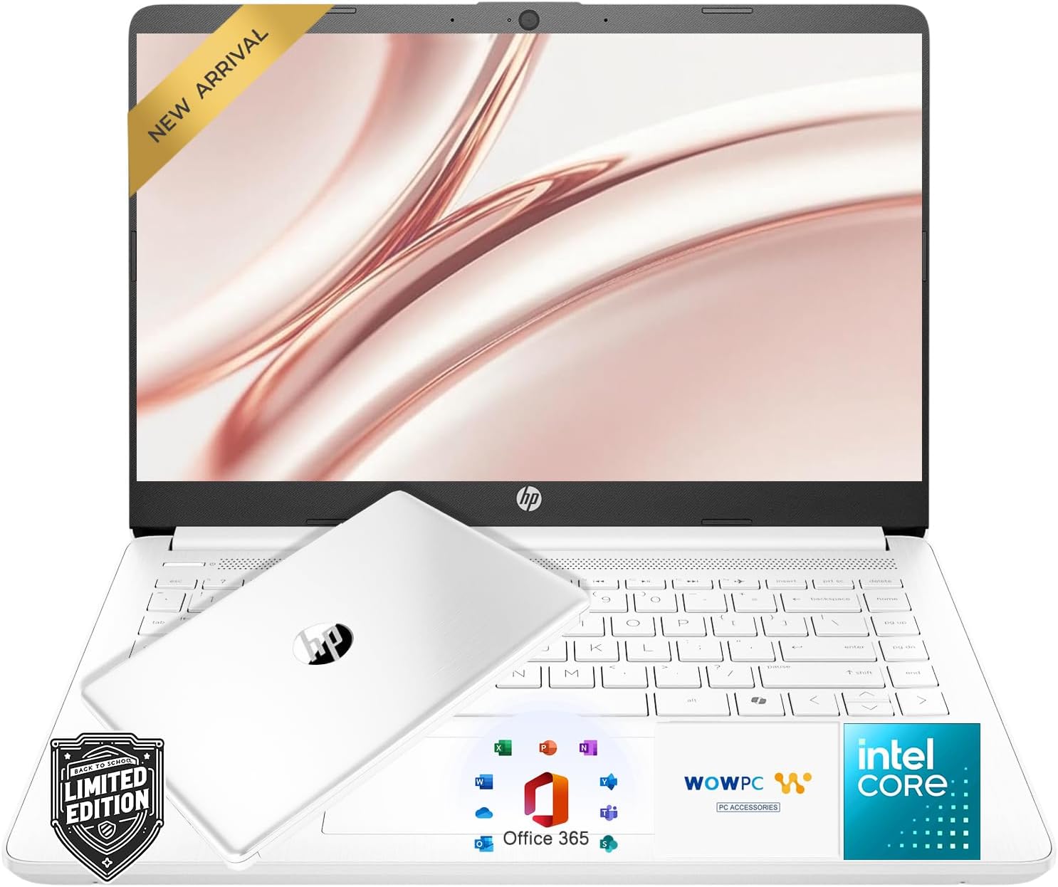 HP Ultrabook Laptop with Copilot AI • 8GB RAM • Intel Core • Microsoft 365 Included • 192GB SSD + 1TB Cloud Storage • Webcam • Windows 11 • no Mouse • Essential Laptop