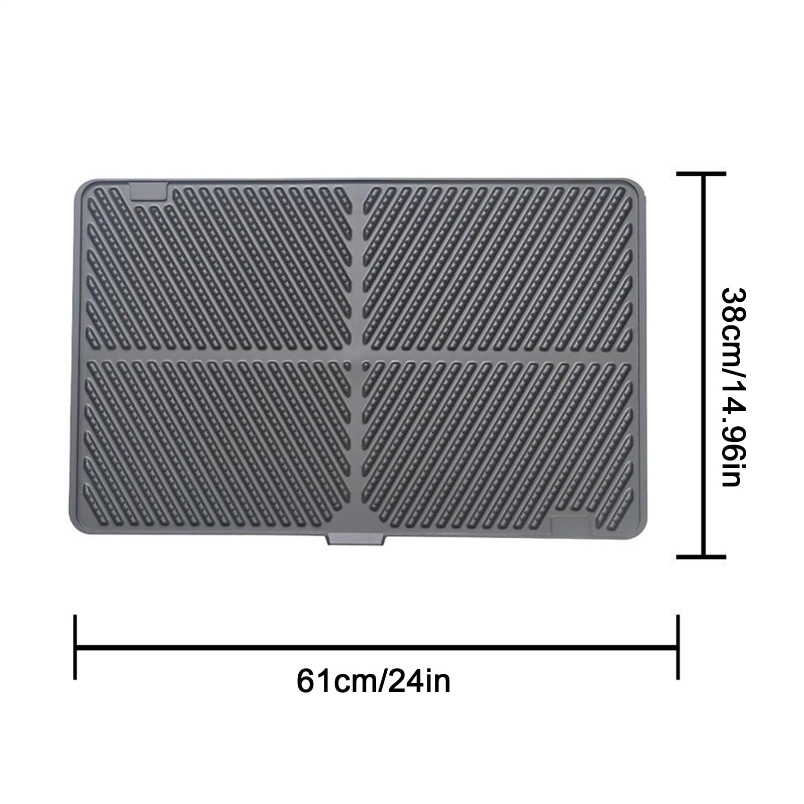 Tapis pour Litière de Chat Base Antidérapante Bac Étanche en Silicone
