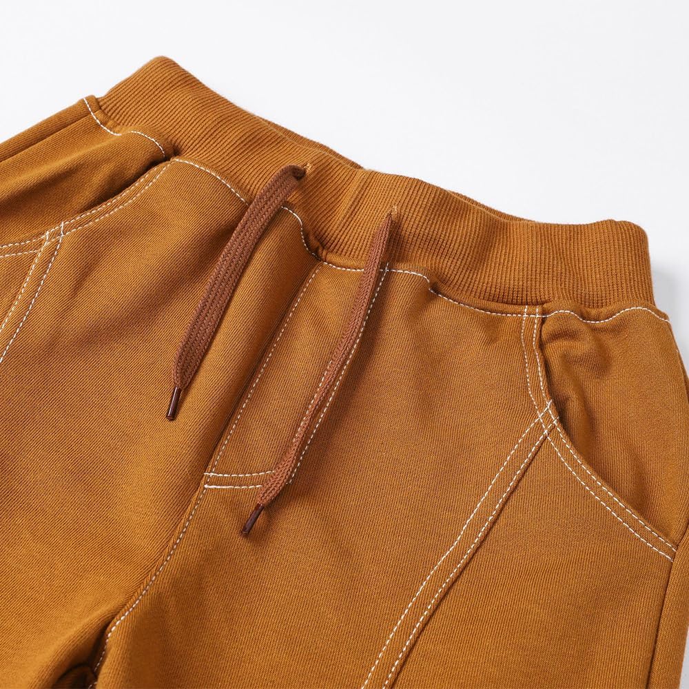 SHOOYING Boy's Baggy Cotton Sweatpants Casual Elastic Joggers Pants, 4-16 Years - Image 4