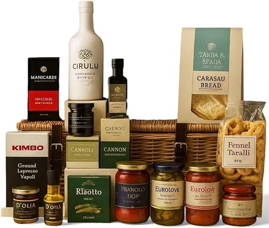 Italy s Finest Delights Hamper   Luxury Italian Food Gift with Truffles, Aged Balsamic, Artisan Pasta, Olive Oils, Antipasti, Sweets & Espresso