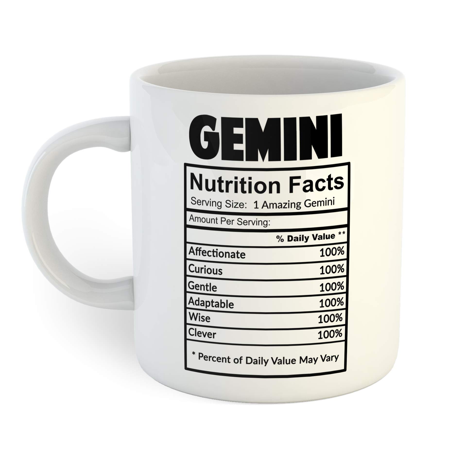 Nutrition Facts Gemini Coffee Mug