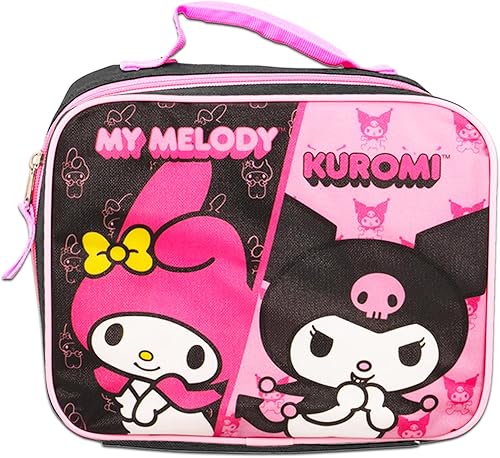 Miniatura 2 de Hello Kitty My Melody and Kuromi - Juego de lonchera para niñas, paquete con My Melody & Kuromi Lunch Bag Plus calcomanías, botella de agua, más  My