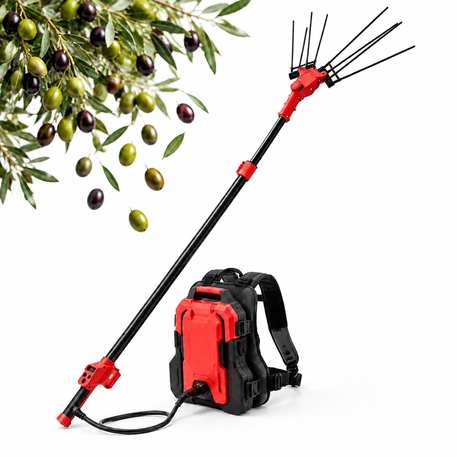 Abbacchiatore Elettrico Per Olives, Asta Telescopica Per La Raccolta Della