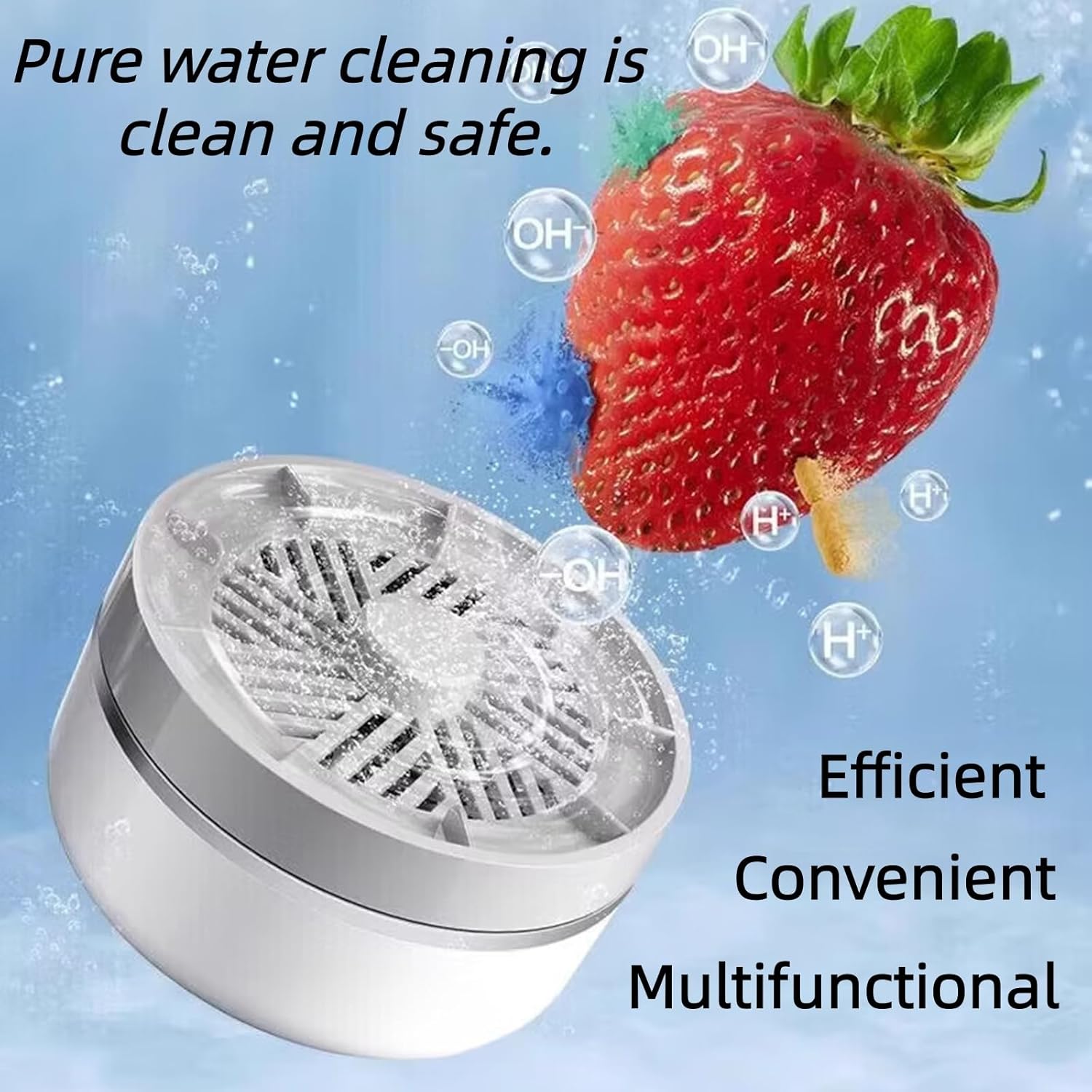 2026 New Fruit and Vegetable Washing Machine, Upgrade Wireless Fruit Cleaner Device, 3-Minute Deep Clean with Purification Tech for Home Travel Office (White)