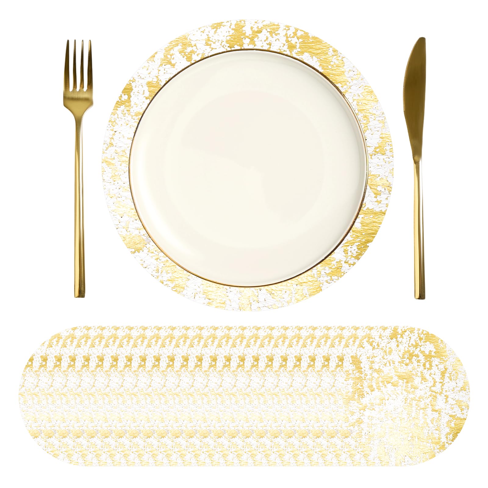 Napperons de table jetables en maille métallique fine de 33 cm pour art de la table de fête
