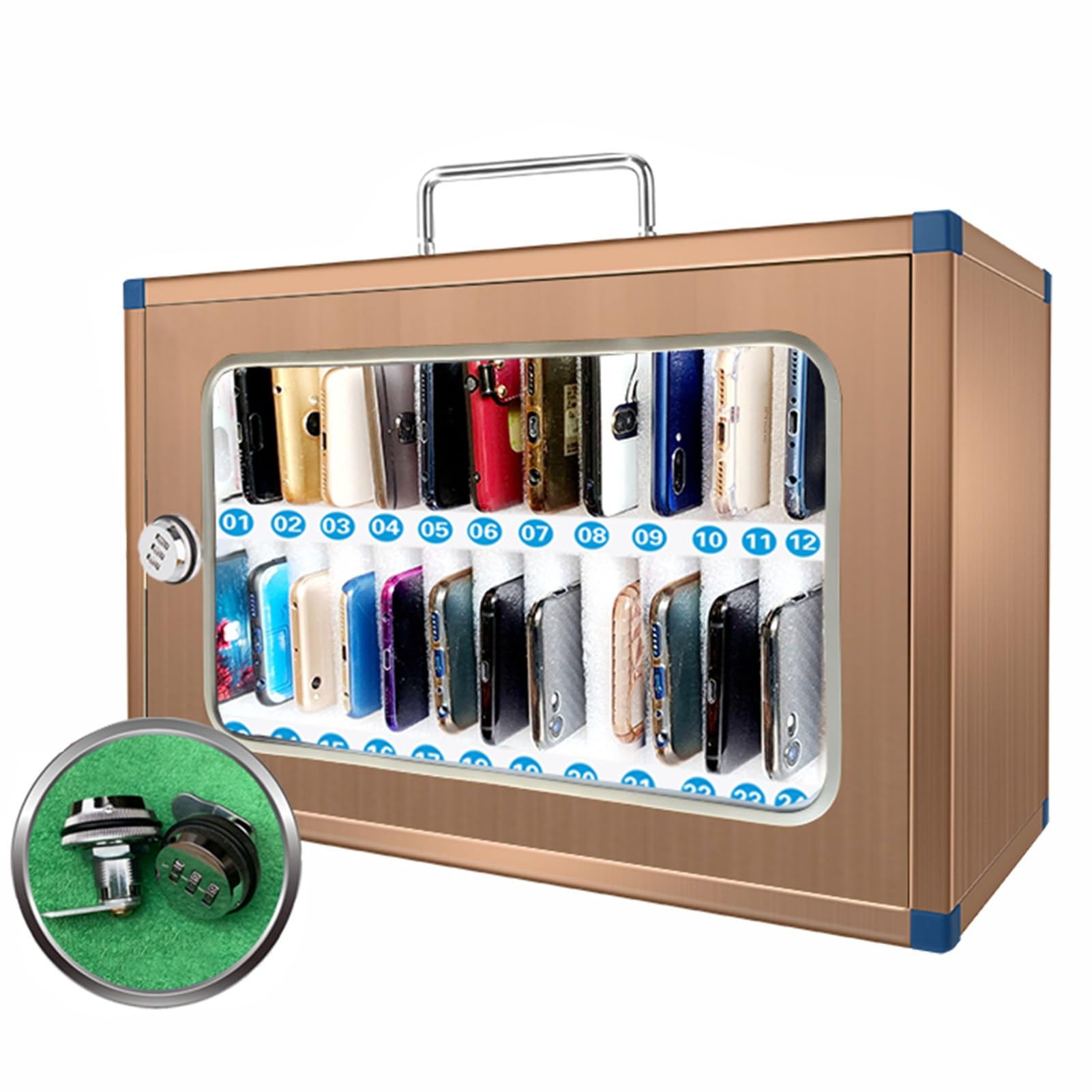 Casier téléphone portable 24 bits pour instaurer la déconnexion en salle de réunion
