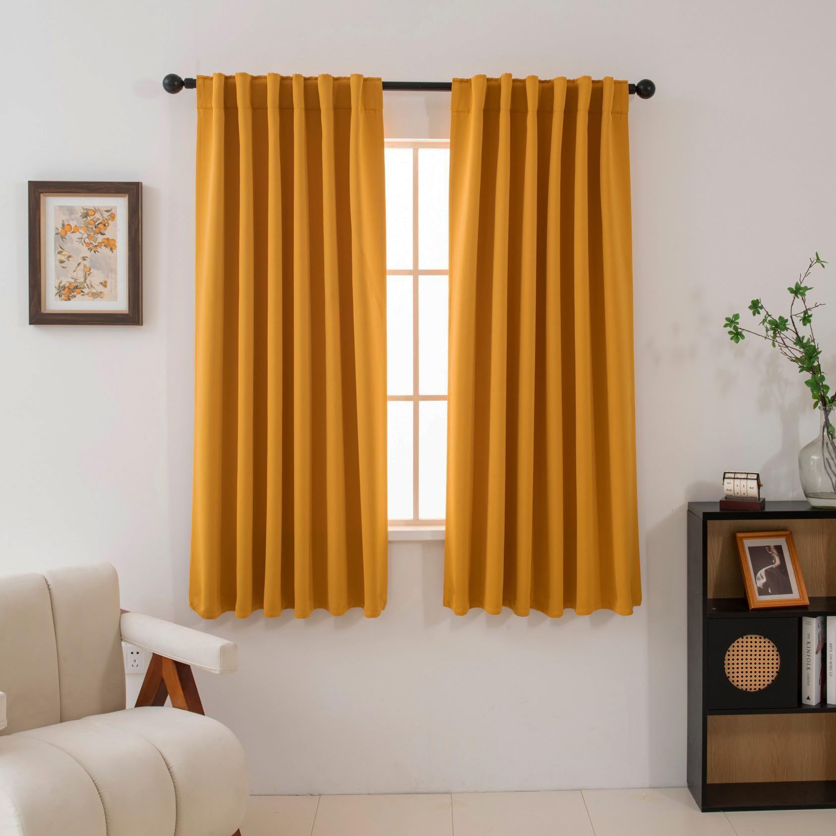 Pickluc Cortina Opaca Con Ojales Para Sala De Estar, Cortinas De Blo