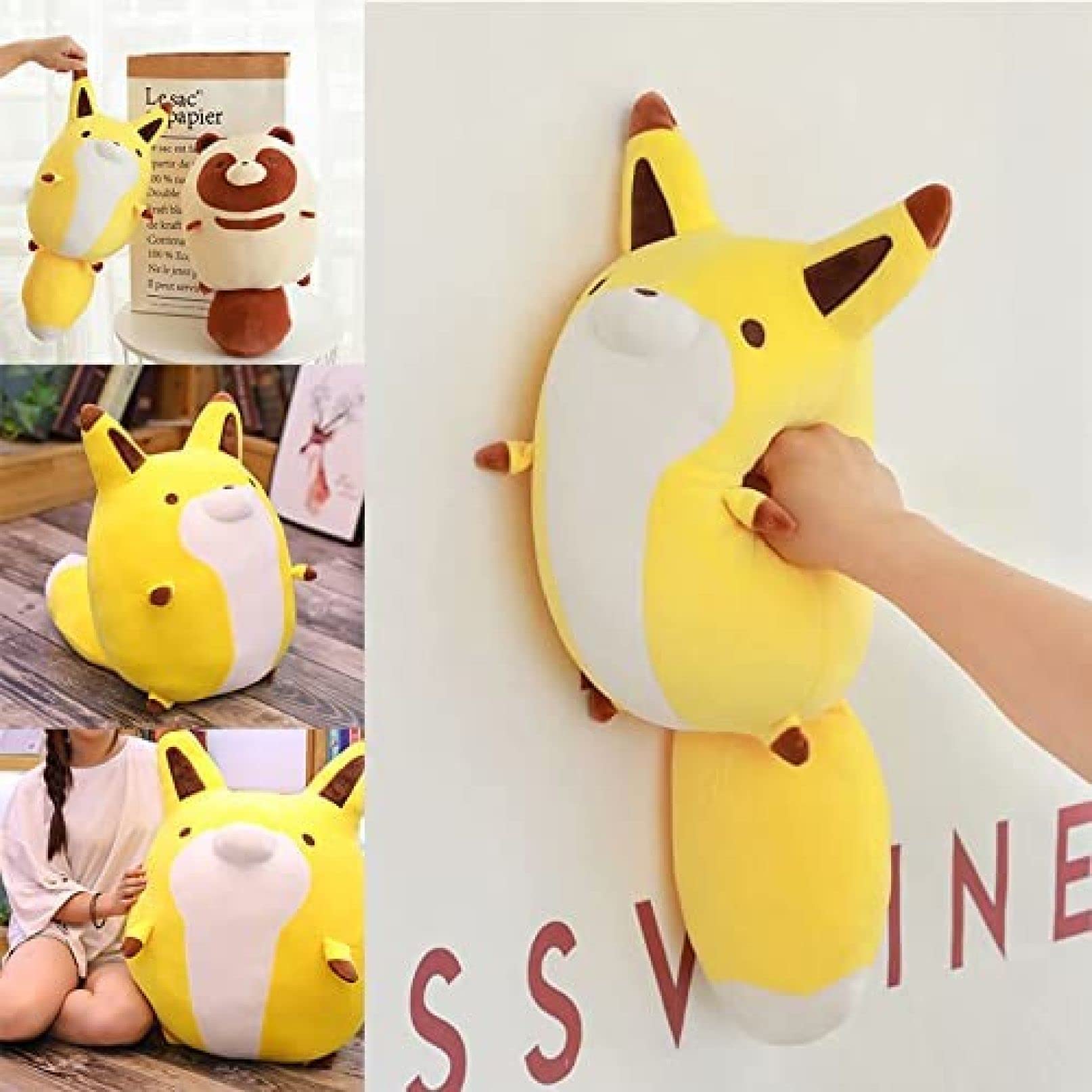 Amazon｜タヌキとキツネ 抱き枕 でっかいぬいぐるみ 洗える かわいい