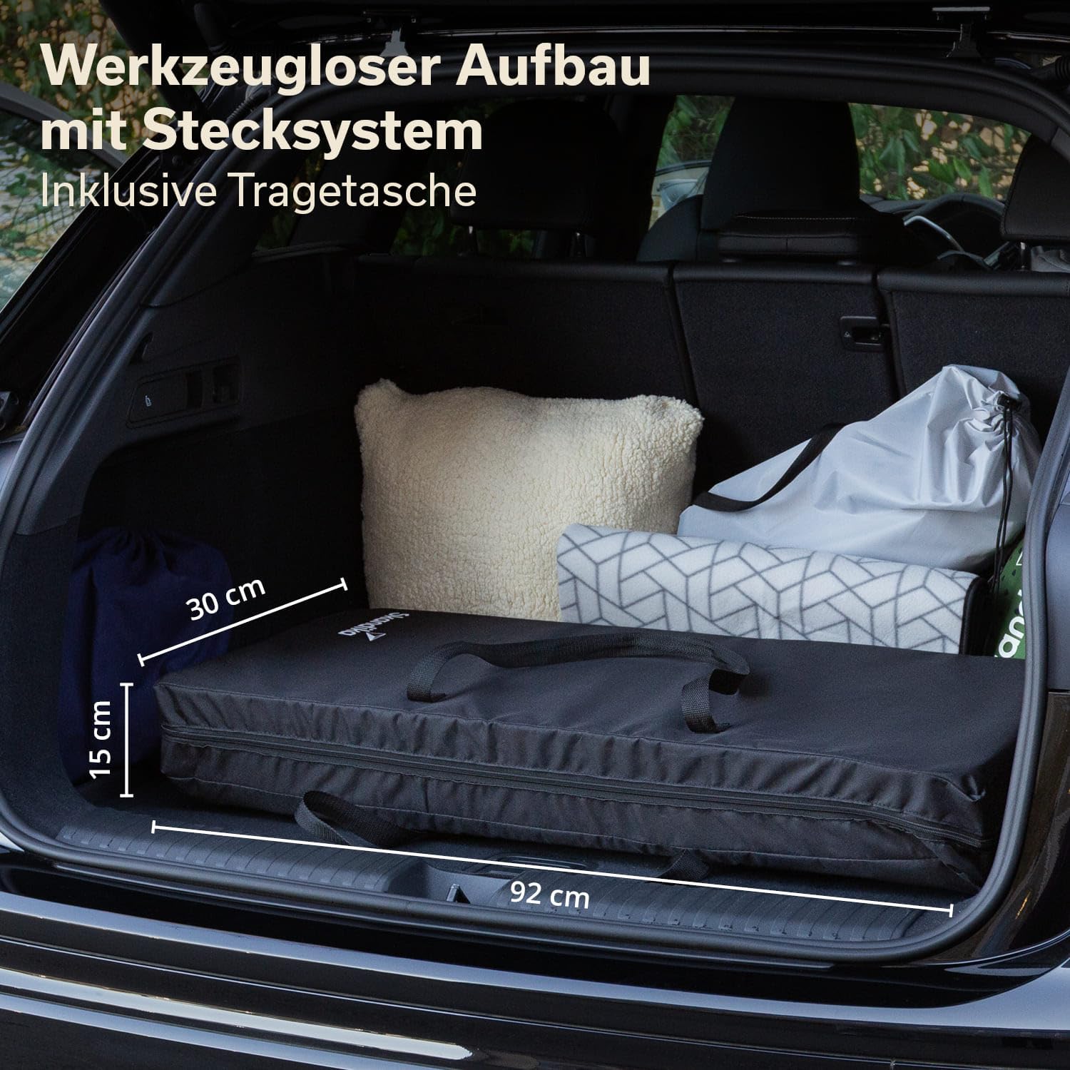 Skandika Ruoka Armoire de camping | Armoire haute, système d'emboîtement sans outils, 83 cm de haut, 6 compartiments avec étagères, sac de transport, cuisine de camping, charge maximale 50 kg