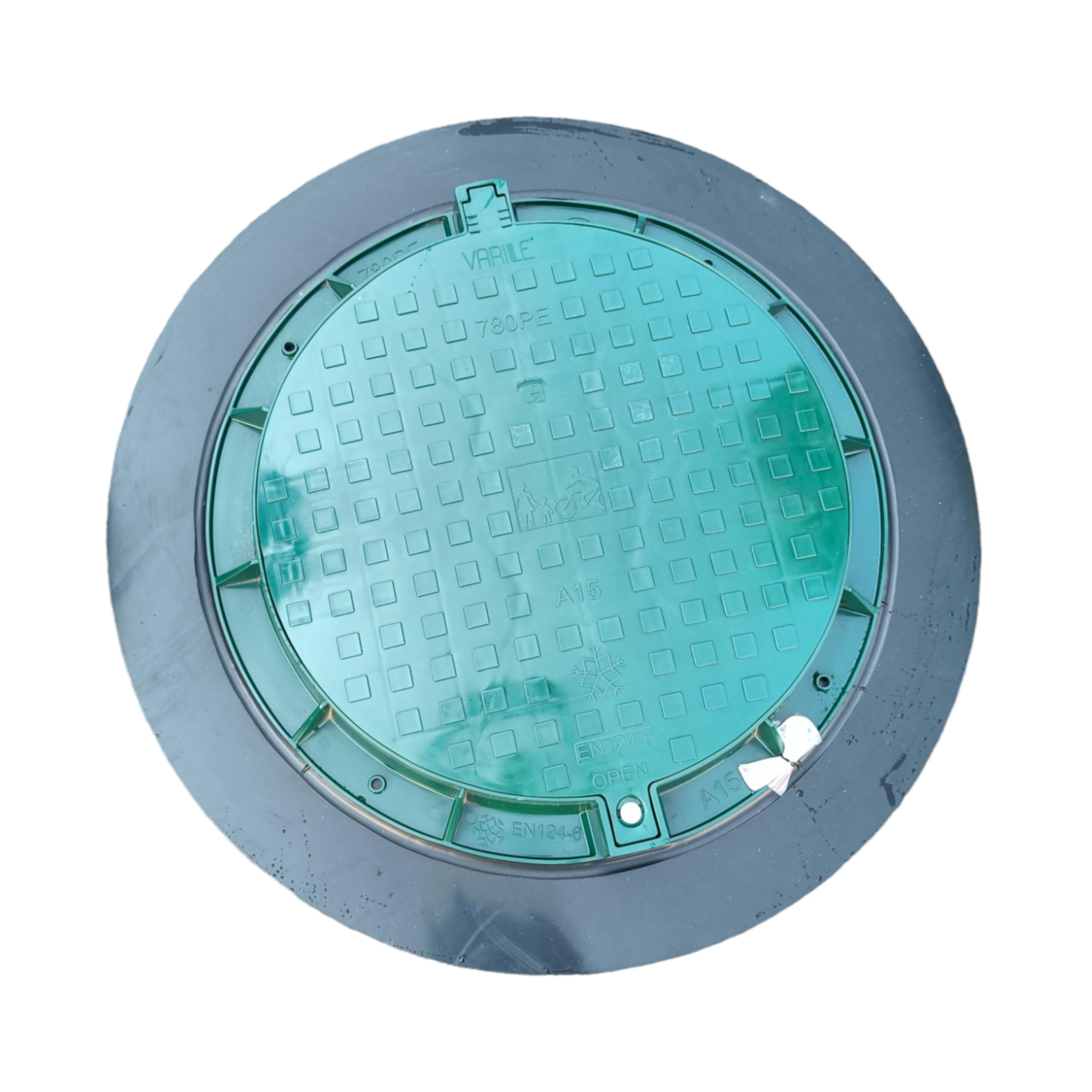 Varile Couvercle de réservoir XXL 1100 mm en Plastique I Couvercle Universel I Couvercle de citerne (Vert)