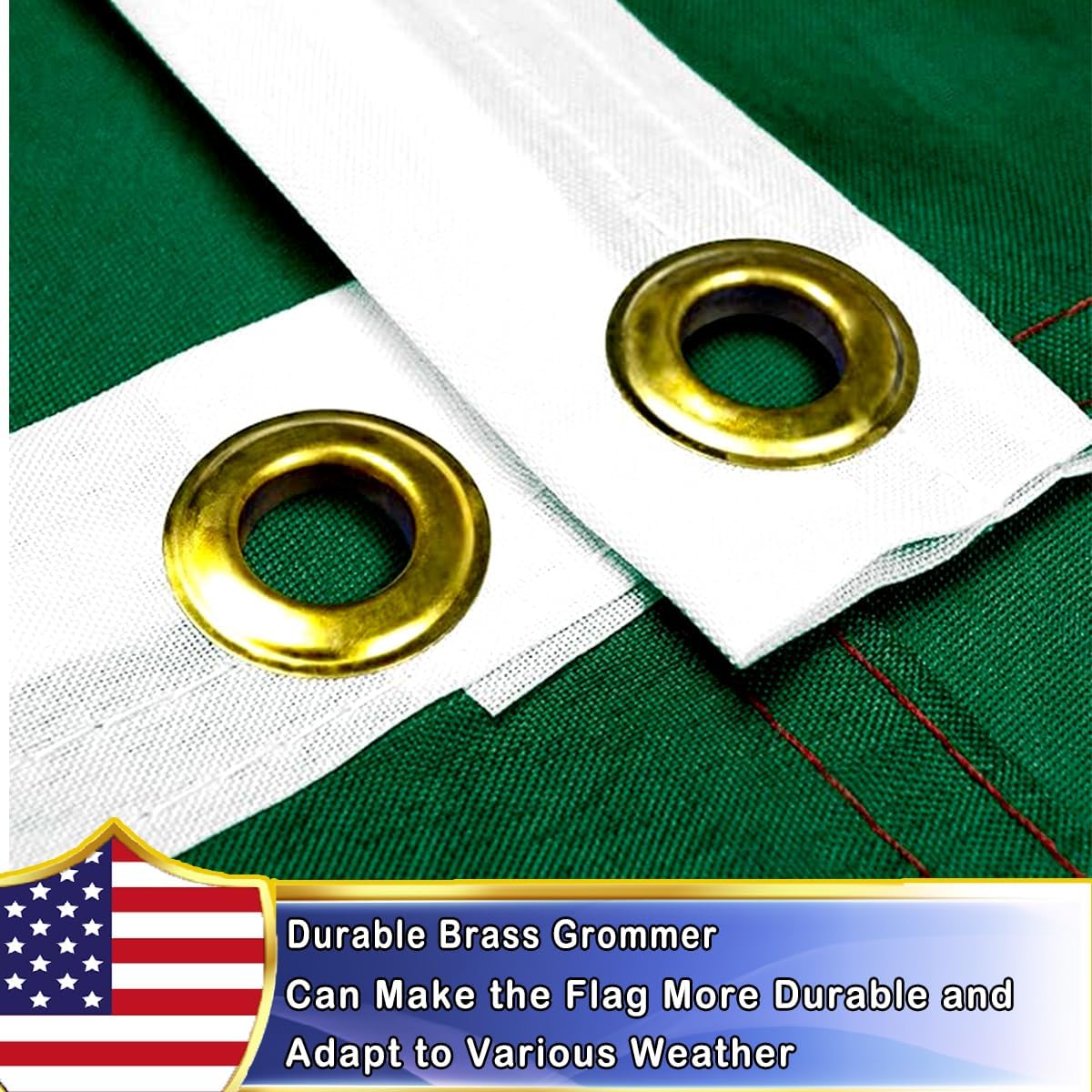 VOLTA 3x5ft Double Sided Embroidered Mexican State Flag - Heavy Duty 3-Ply Polyester Fade Resistant Outdoor/Indoor Flag with Brass Grommets and Reinforced Canvas Header (Authentic Mirror Image Design)