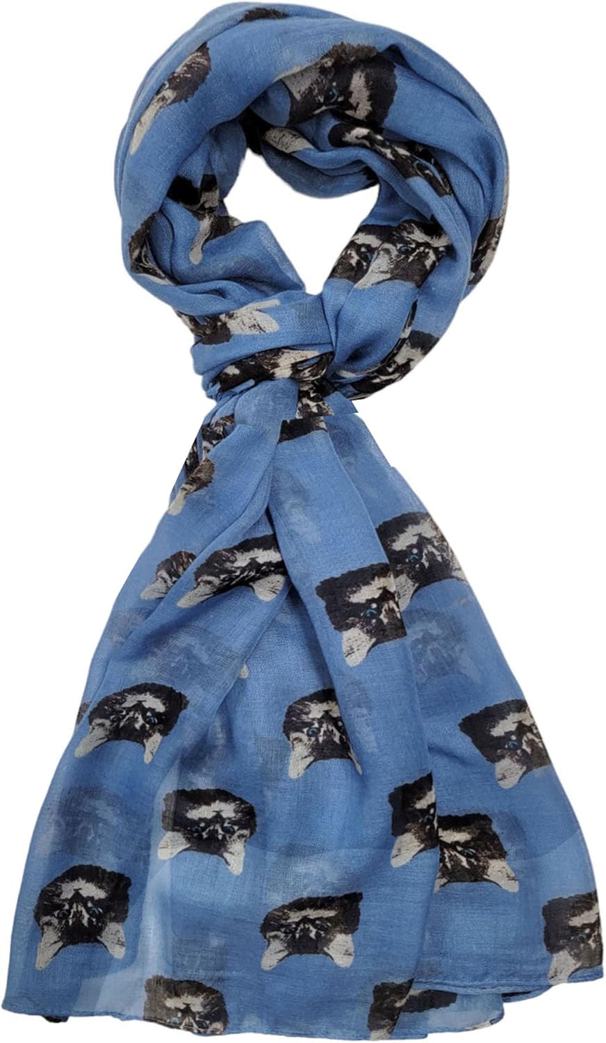 GFM Sciarpa Oversize Con Stampa Mucche, Unisex, Morbida E Grande, Blu Navy, Lunga 180 Cm, Perfetta Per Tutte Le Stagioni