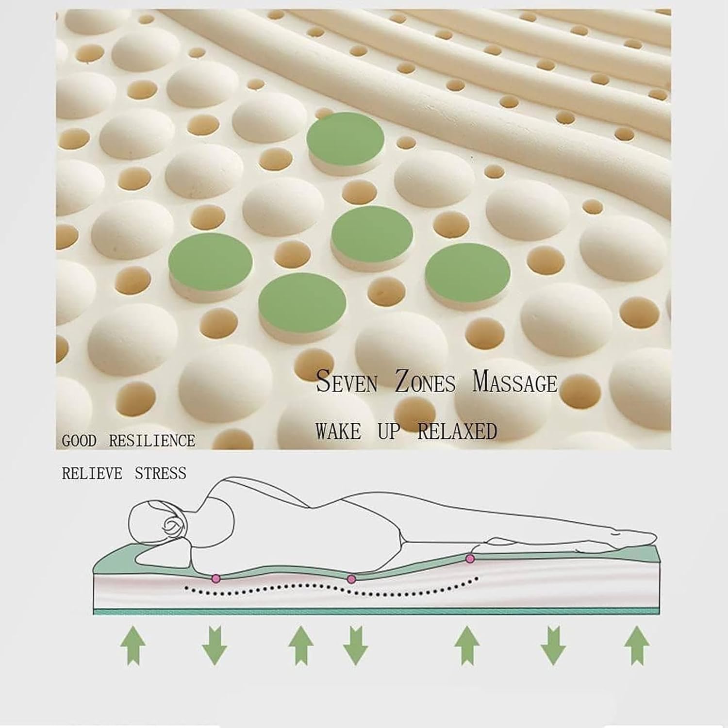 Natural Latex Hybrid Mattress - Pressure Relief, Motion Isolation, King Size 76"×80"×4" - Perfect for Home, Bedroom, and Hotel Use