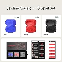 Vista 2 de Mayena - Ejercitador de mandíbula clásico, juego de 3 ejercitadores de mandíbula de silicona, potente entrenador de mandíbula y moldeador