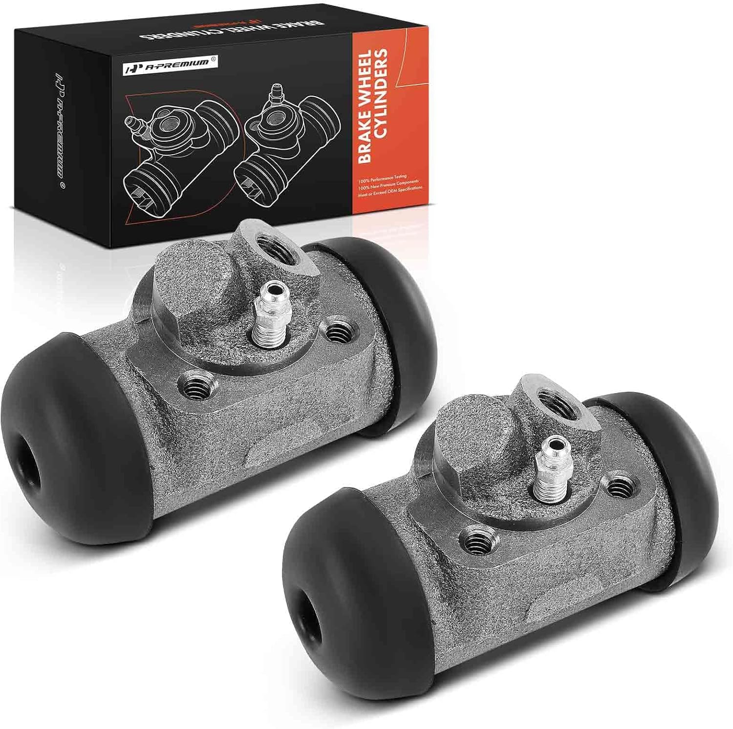 A-Premium Front Driver and Passenger Drum Brake Wheel Cylinder Compatible with Select Jeep Models - Jeepster 1968 1969 1970 1971, 2-PC Set - Replace# F72438