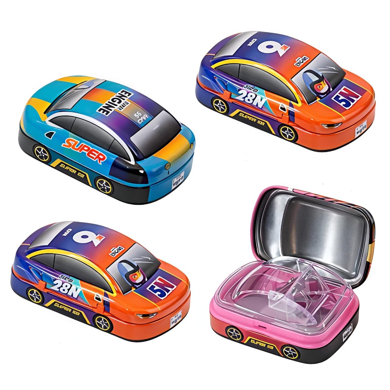 FunBlast Car Metal Pencil Sharpener for Kids – Set of 4 Pcs Sharpener for Kid with 2 Holes, Stationery Items Aesthetic, Stylish Sharpener for Kid, Birthday Return Gifts for Kids (J)-image-41