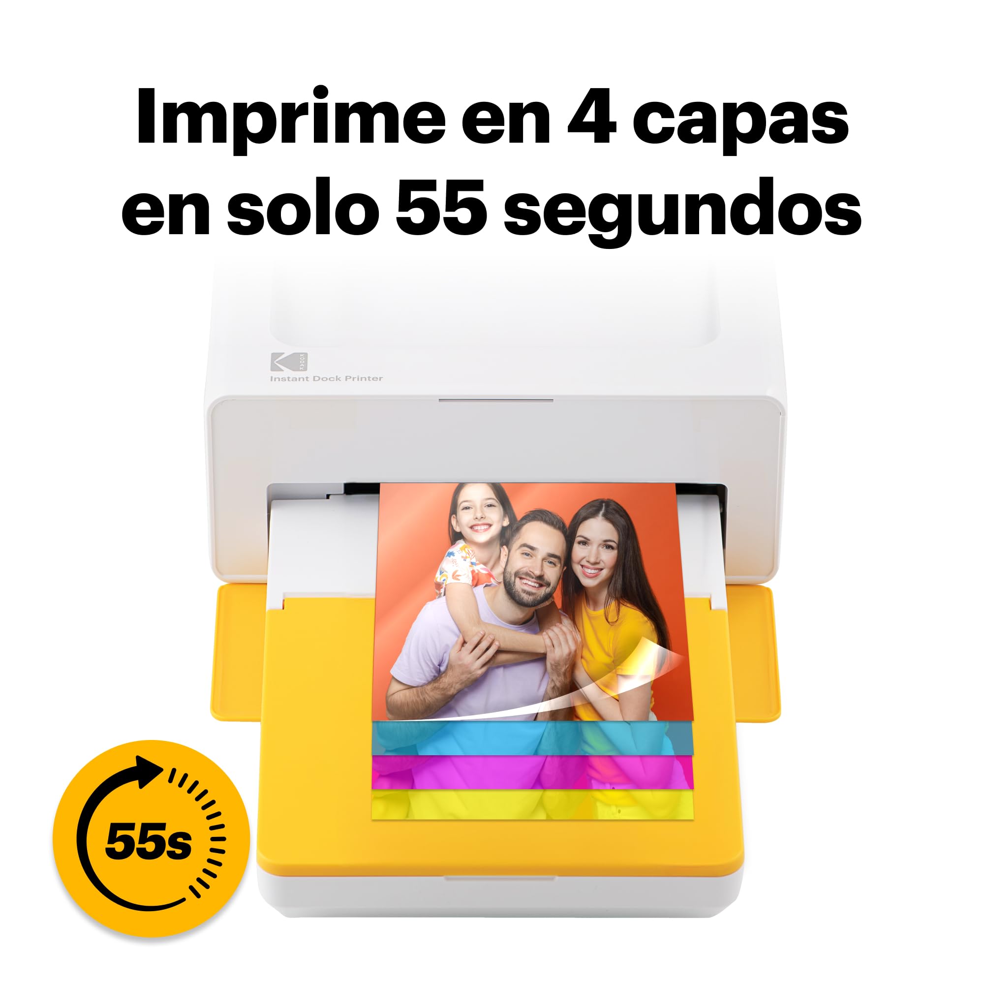 KODAK Dock Plus 4PASS Impresora de Fotos Instantánea 10x15cm 40 Hojas