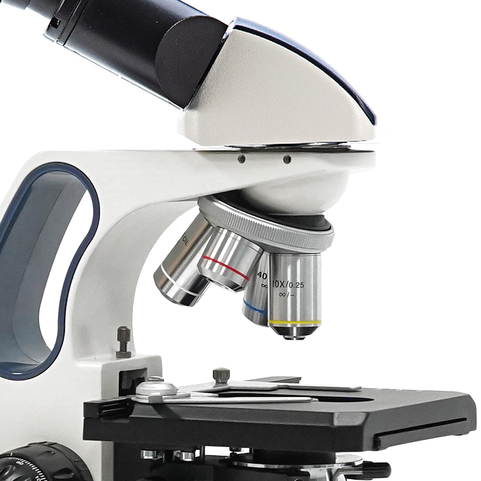 SWIFT SW400 Binokulares Compound-Mikroskop, 40X-2500X, Unendliches optisches System, Labor-Mikroskop mit WF 10X/25X Okularen, LED, Ultra-präzise Fokussierung, wiederaufladbar, kamerakompatibel