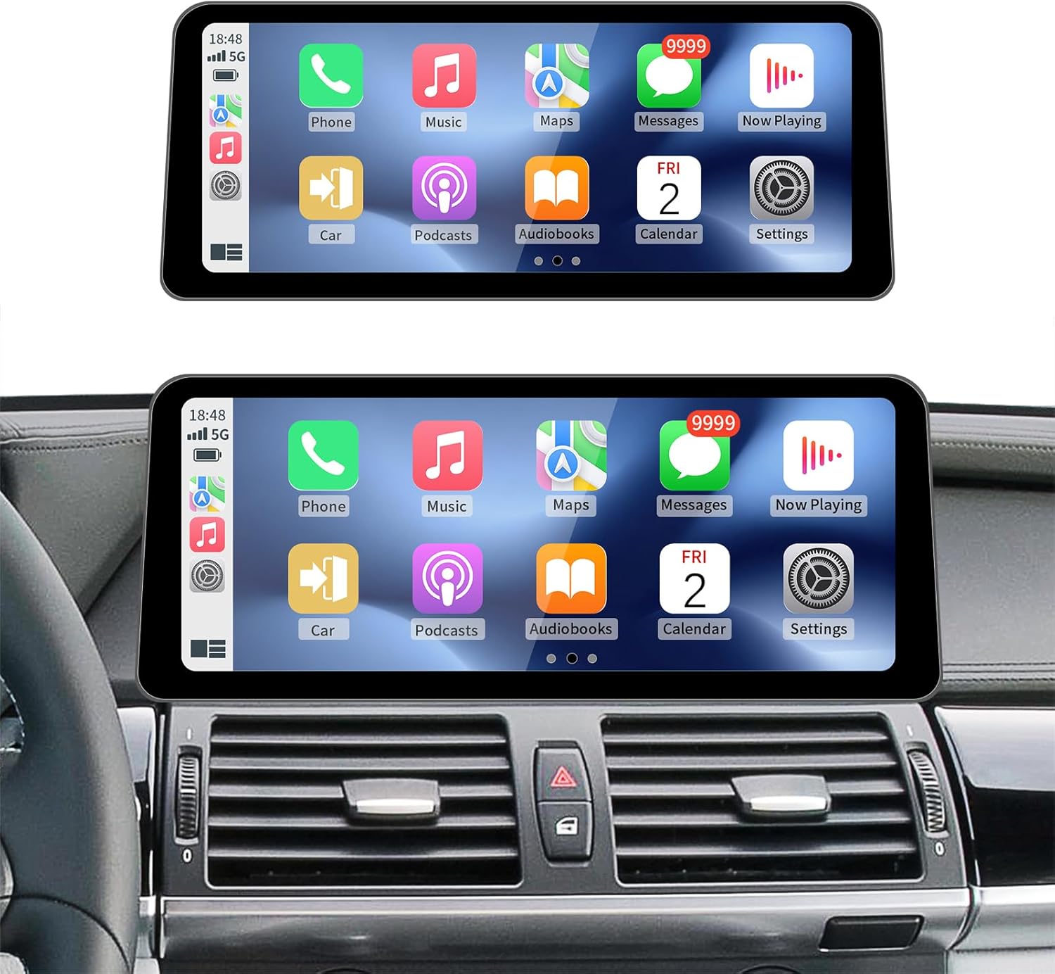 Barggn 12.3" Wireless CarPlay/Android Auto Touchscreen for BMW X5/X6 (CIC 2009–2013)