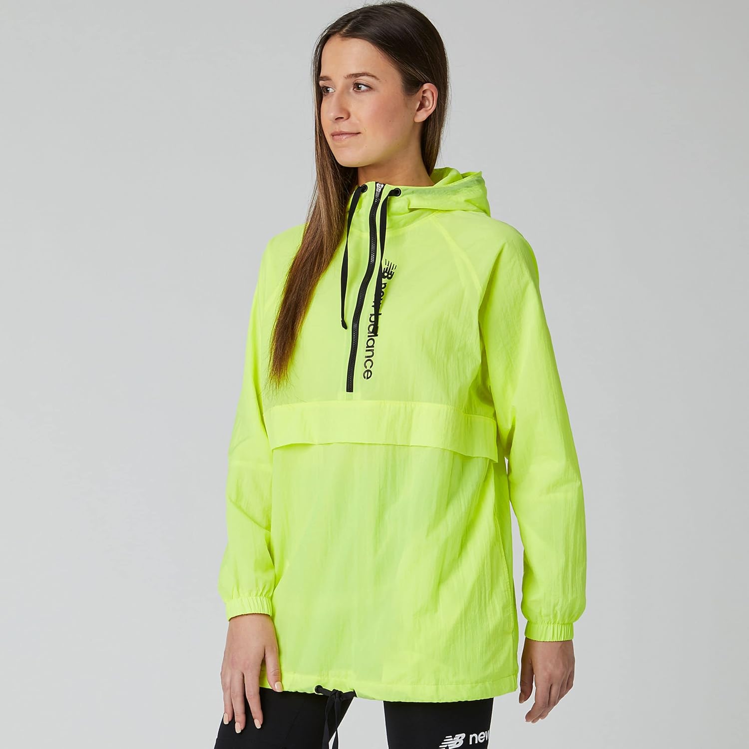 Women's New Balance Sport Style Optiks Windbreaker Jacket - Color: Lemon Slush - Size: M - Image 8