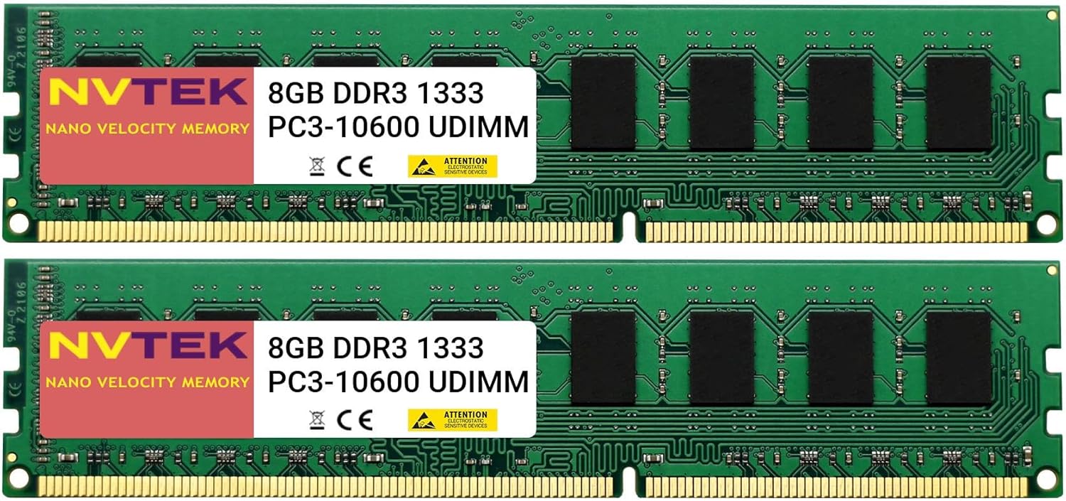 16GB (2X8GB) DDR3 1333MHZ PC3-10600 UDIMM 2Rx8 1.5V 240-PIN Non-ECC Unbuffered Desktop PC Computer Memory KIT