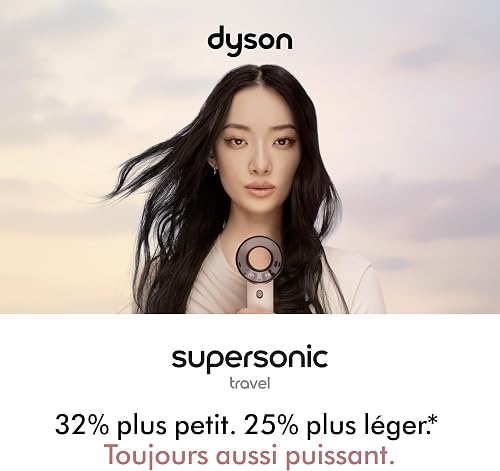 Dyson Supersonic Travel™ Haartrockner – Kompakt & Leicht, Schnelles Trocknen, 1220W, Universaler EU-Stecker, Intelligente Temperaturregulierung, ideal zum Reisen, Ceramic Pink/Rose Gold - 2
