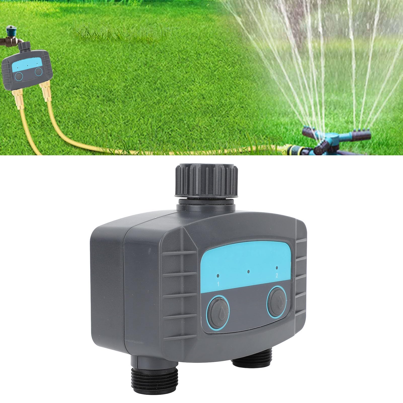 Sprinkler Timer Bluetooth Smart Water Timer Automatische Bewässerung Gartenschlauch Wasserhahn Wasser Timer mit App für Home Yard Rasen Rasen Garten Gewächshaus Abs 12.5x7x13cm